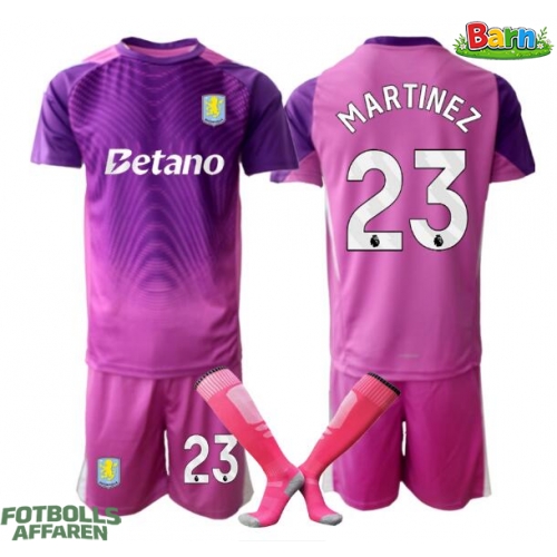 Aston Villa Emiliano Martinez #23 Målvakt Tredjeställ Barn 2025-26 Kortärmad (+ Korta byxor)